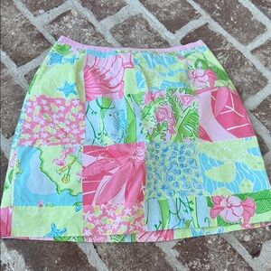 Lilly Pulitzer Colorful Patchwork Mini Skirt